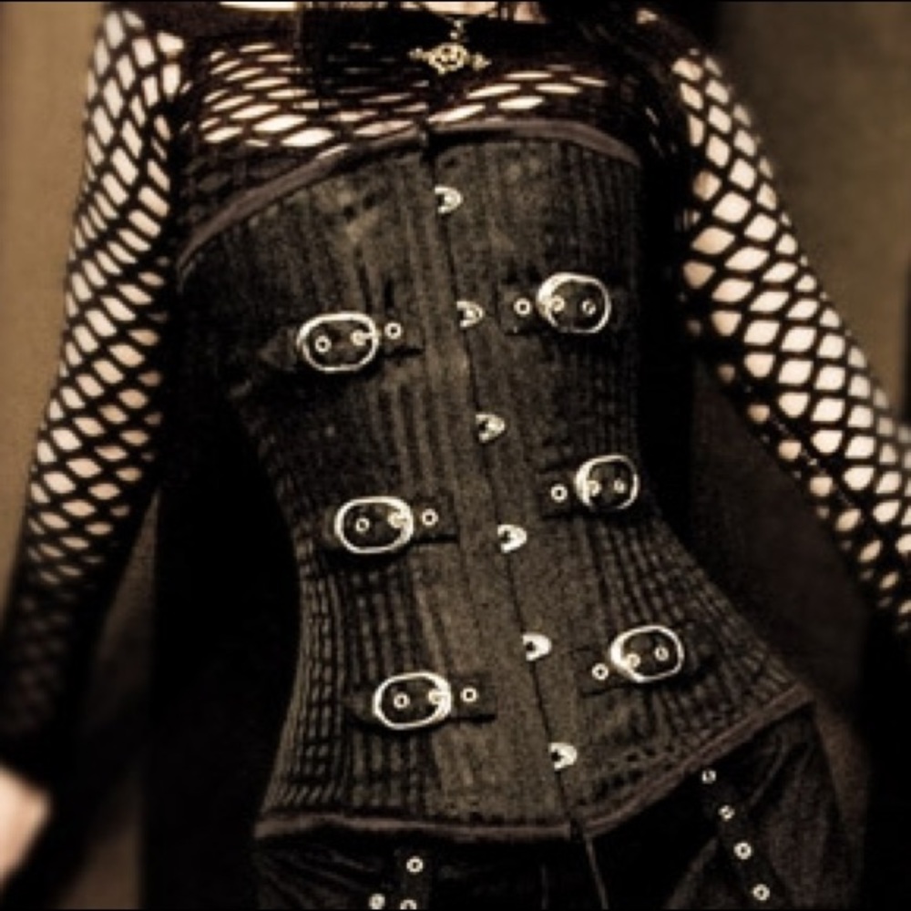 HeavyRed Couture black steel boned gothic corset